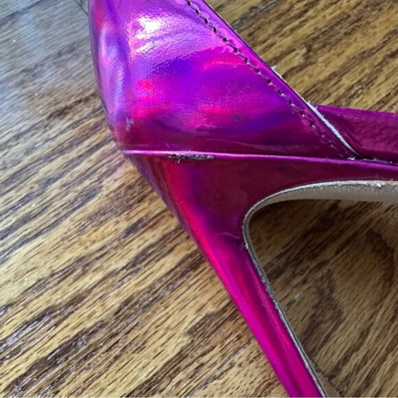 Stuart Weitzman Nudistcurve Pink Leather Wmn's Sandals Sz 8.5 New w little flaws - Picture 8 of 9